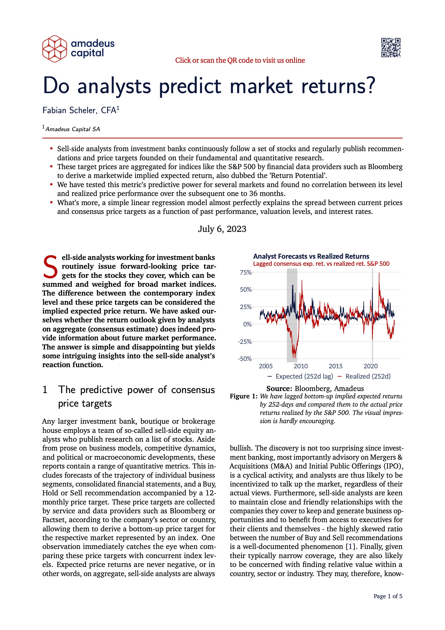 Do analysts predict market returns?